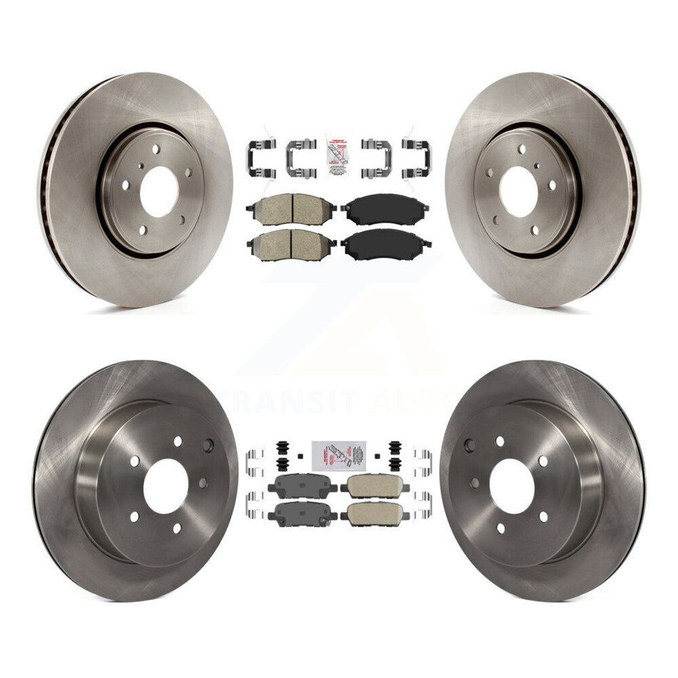 Front Semi-Metallic Rear Ceramic Pad And Disc Brake Rotor Kit For INFINITI FX35 FX37 FX45 K8A-106467