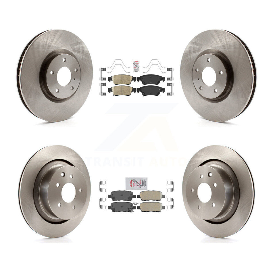 Front Rear Ceramic Pad & Brake Rotors Kit For INFINITI G35 Q60 With Single Piston Caliper K8A-106468