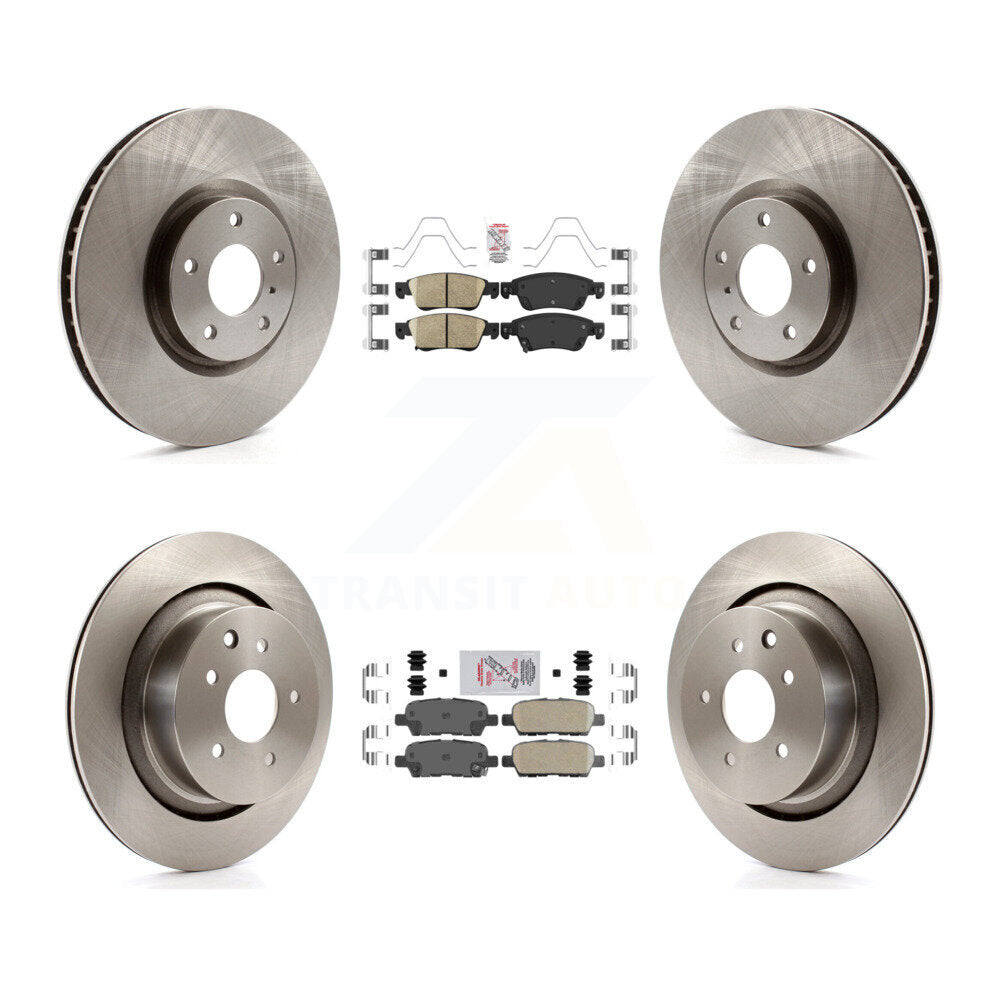 Front Rear Ceramic Pad & Brake Rotors Kit For INFINITI G35 Q60 With Single Piston Caliper K8A-106469