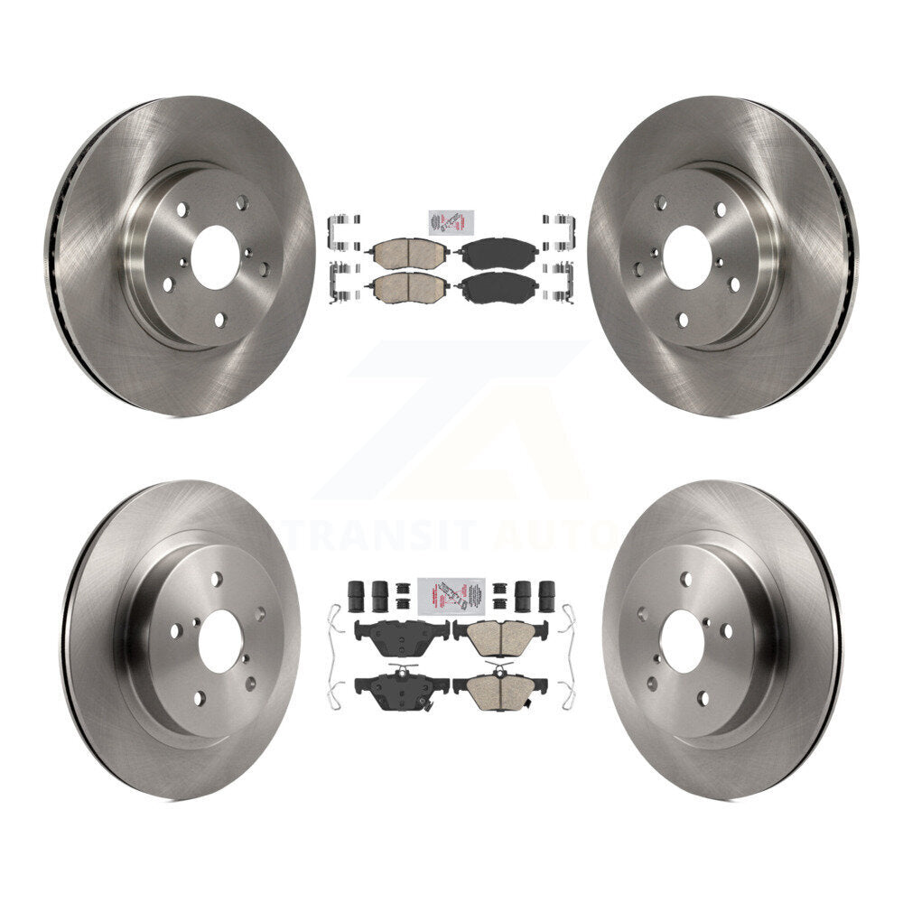 Front Rear Ceramic Pads And Disc Brake Rotors Kit For 2015 Subaru Legacy 2.5L K8A-106478