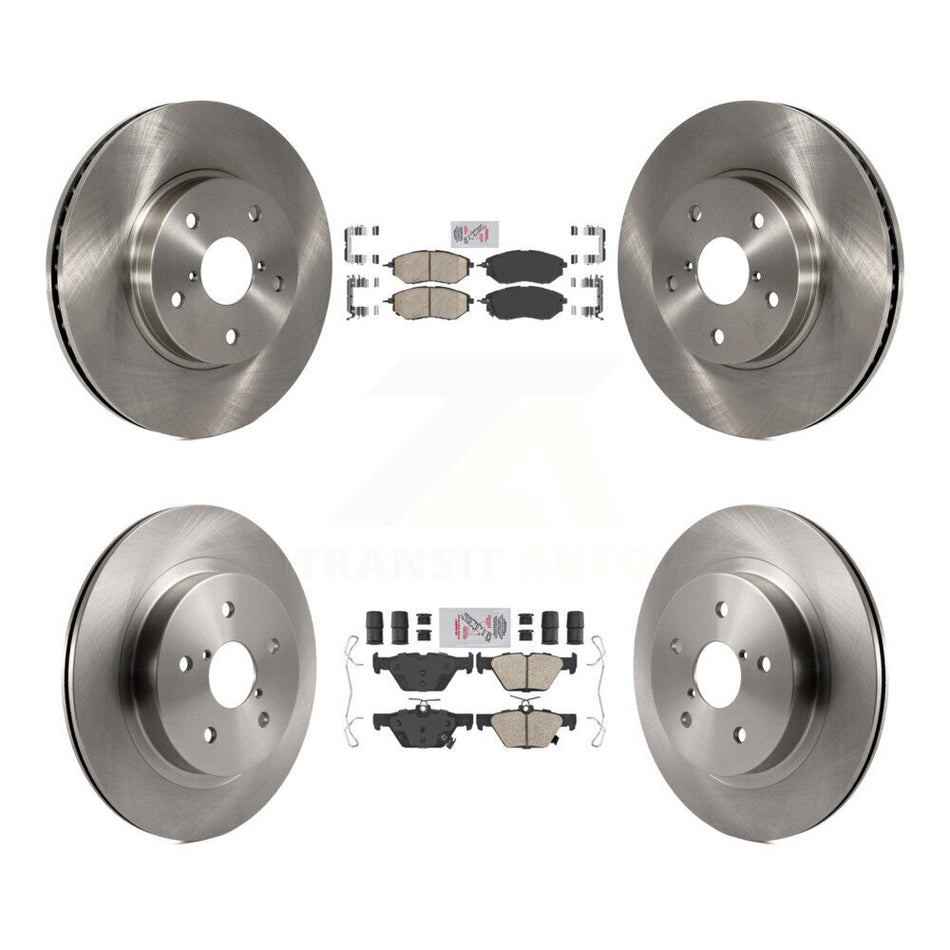 Front Rear Ceramic Pads And Disc Brake Rotors Kit For 2015 Subaru Legacy 2.5L K8A-106478