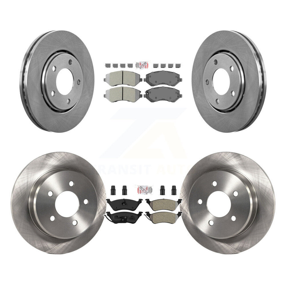 Front Rear Semi-Metallic Pad Disc Brake Rotor Kit For Dodge Caravan Grand Chrysler Town & K8A-106479