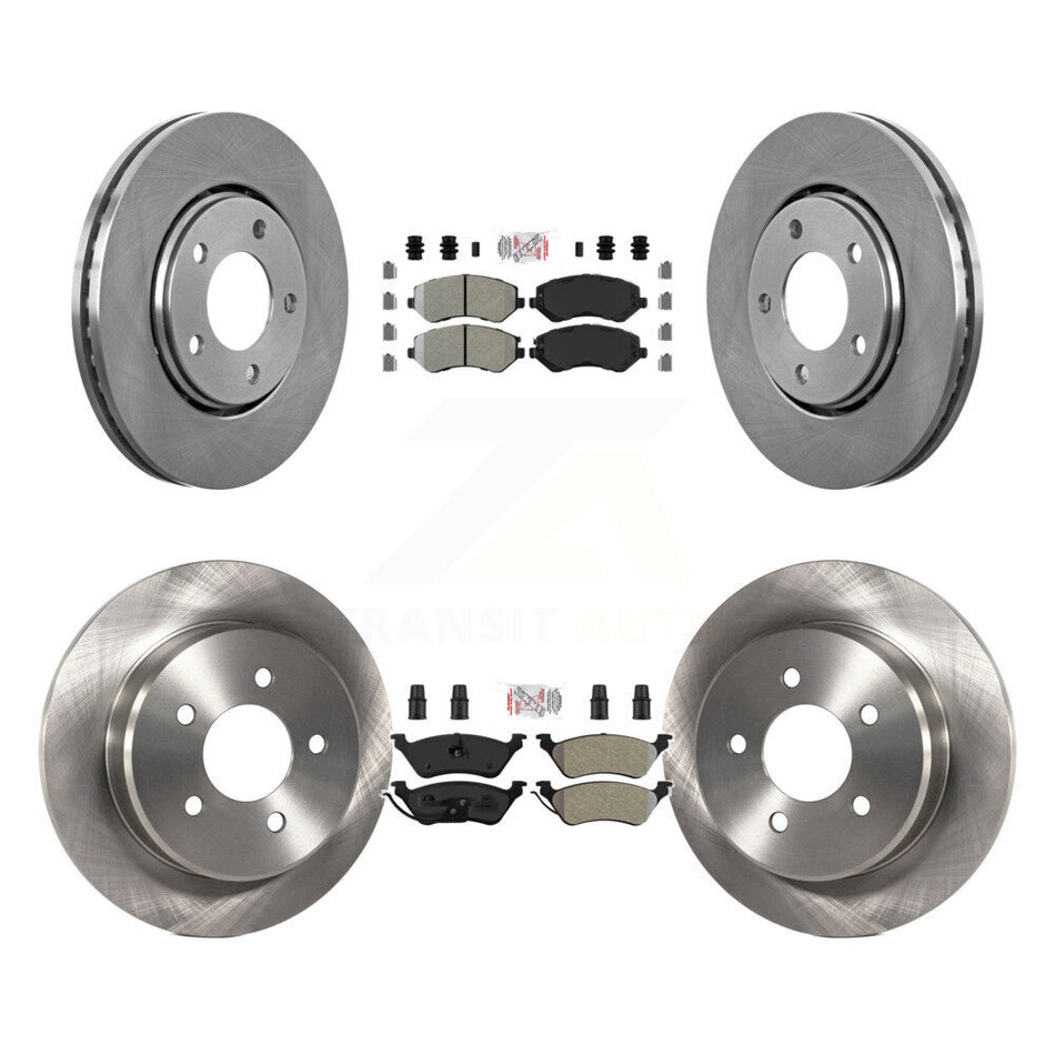 Front Rear Semi-Metallic Pad Disc Brake Rotor Kit For Dodge Caravan Grand Chrysler Town & K8A-106480