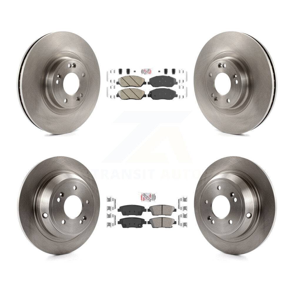 Front Rear Ceramic Pads And Disc Brake Rotors Kit For 2012 Hyundai Genesis 3.8L K8A-106485