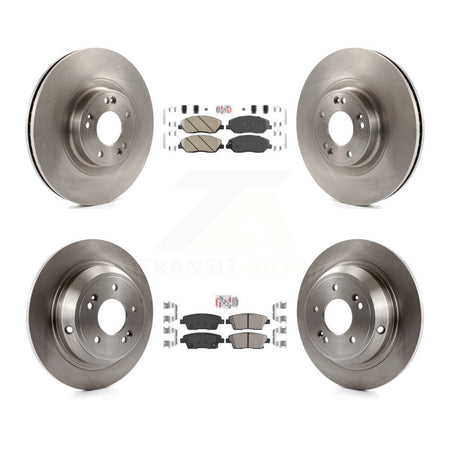 Front Rear Ceramic Pads And Disc Brake Rotors Kit For 2012 Hyundai Genesis 3.8L K8A-106485