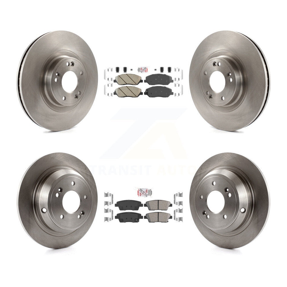Front Rear Ceramic Pads And Disc Brake Rotors Kit For 2012 Hyundai Genesis 3.8L K8A-106485