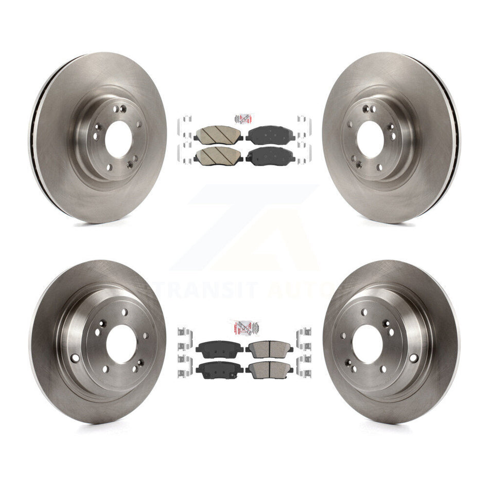Front Rear Ceramic Pads And Disc Brake Rotors Kit For 2012 Hyundai Genesis 3.8L K8A-106486