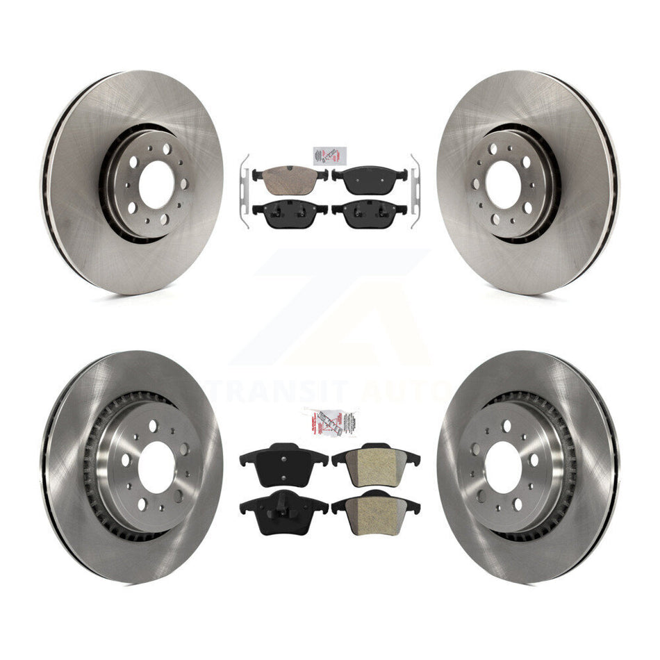 Front Ceramic Rear Semi-Metallic Pads And Disc Brake Rotors Kit For Volvo XC90 K8A-106488