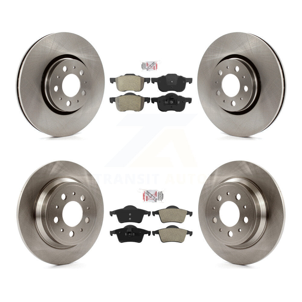Front Rear Semi-Metallic Pads And Disc Brake Rotors Kit For Volvo S60 K8A-106489