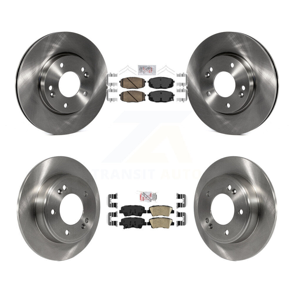 Front Rear Ceramic Pads And Disc Brake Rotors Kit For 2014-2016 Kia Soul K8A-106490