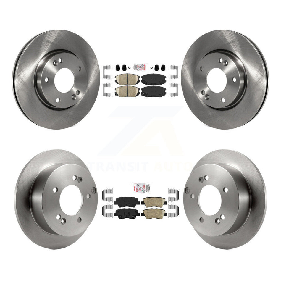 Front Rear Ceramic Pads And Disc Brake Rotors Kit For Hyundai Sonata 2.4L K8A-106505