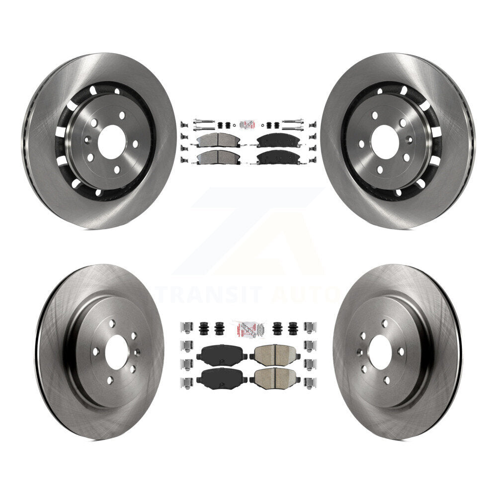 Front Semi-Metallic Rear Ceramic Pad Brake Rotor Kit For Ford Explorer Police Interceptor K8A-106510
