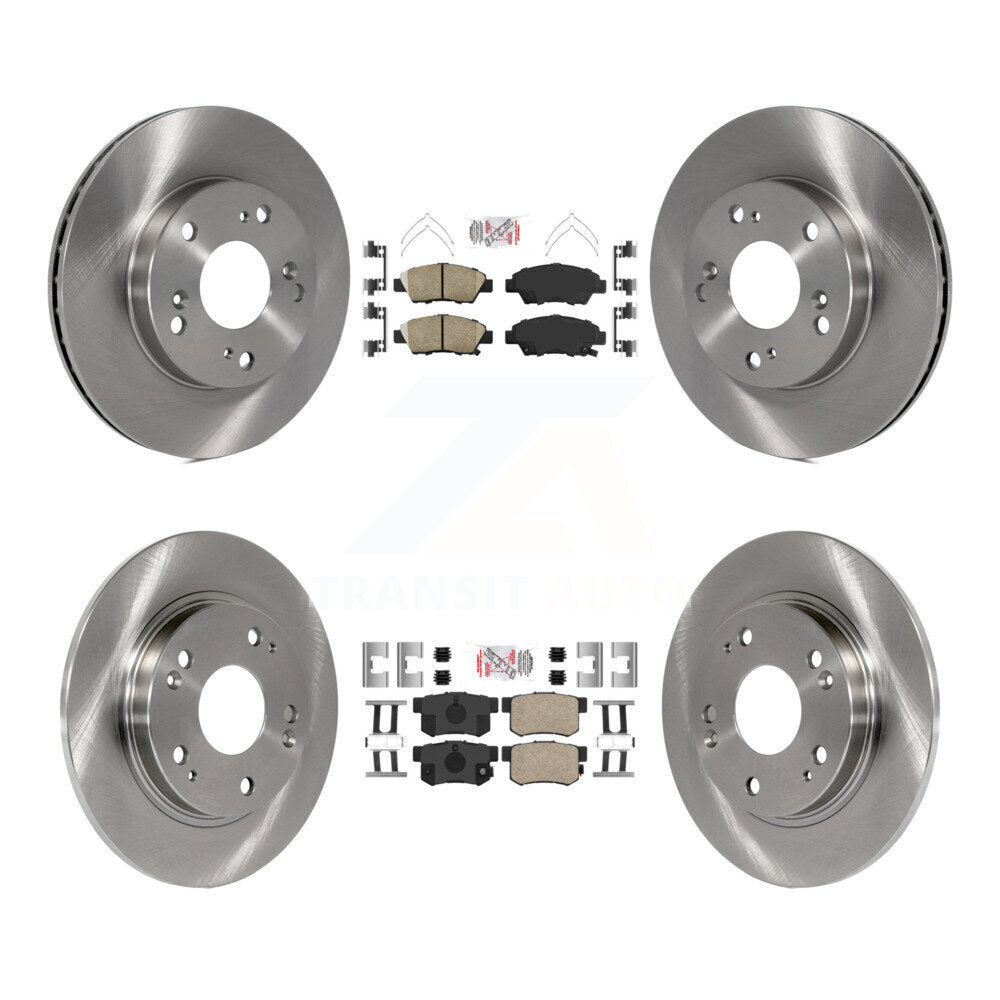 Front Rear Ceramic Pads And Disc Brake Rotors Kit For 2011-2015 Honda CR-Z K8A-106517