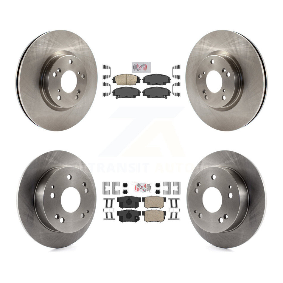Front Rear Ceramic Pads And Disc Brake Rotors Kit For 2002-2006 Acura RSX Type-S K8A-106518
