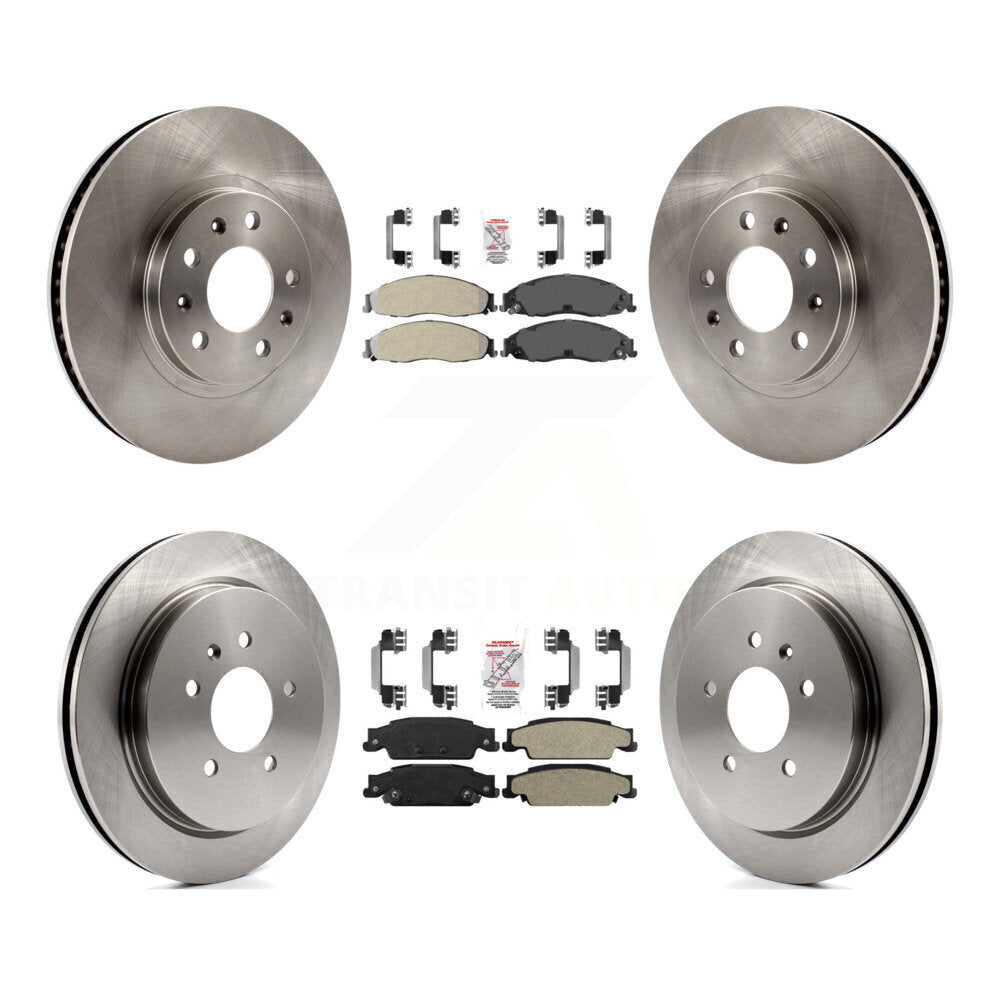 Front Rear Semi-Metallic Pad & Brake Rotors Kit For Cadillac CTS With Standard Suspension K8A-106520