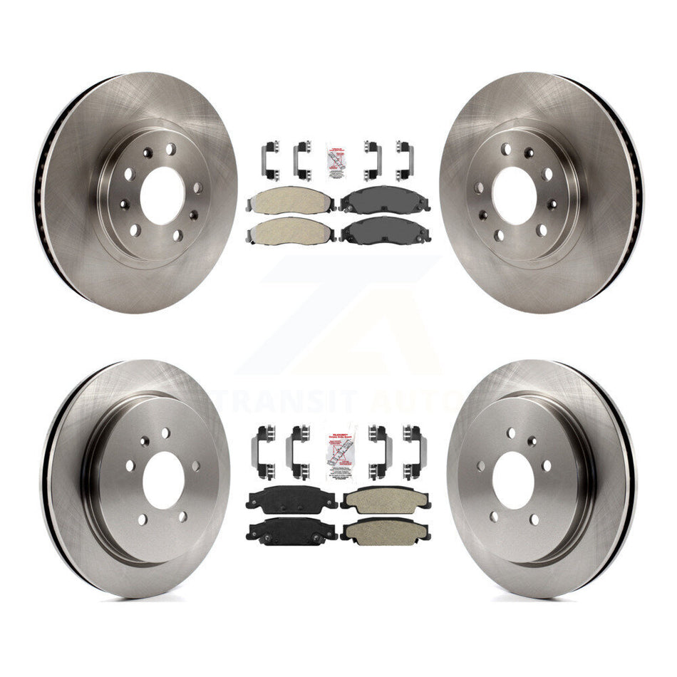 Front Rear Semi-Metallic Pad & Brake Rotors Kit For Cadillac CTS With Standard Suspension K8A-106520