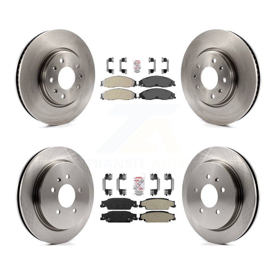 Front Rear Semi-Metallic Pad Disc Brake Rotors Kit For Cadillac CTS With Sport Suspension K8A-106521