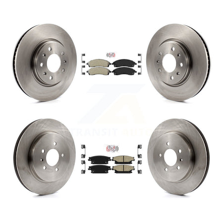Front Rear Semi-Metallic Pads And Disc Brake Rotors Kit For 2006-2007 Cadillac CTS Base K8A-106522