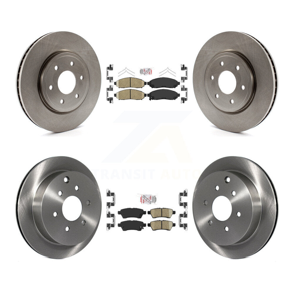 Front Rear Ceramic Pads And Disc Brake Rotors Kit For 2006-2007 Nissan Xterra K8A-106524