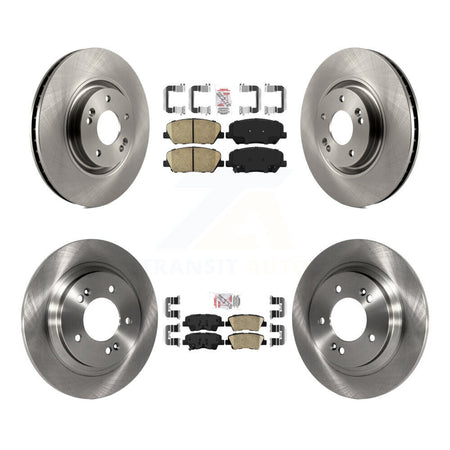 Front Rear Ceramic Pad & Brake Rotor Kit For 13-15 Kia Optima With Electric Parking K8A-106526