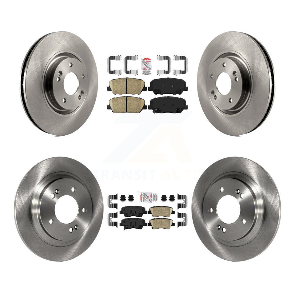 Front Rear Ceramic Pad & Brake Rotor Kit For 13-15 Kia Optima With Electric Parking K8A-106527