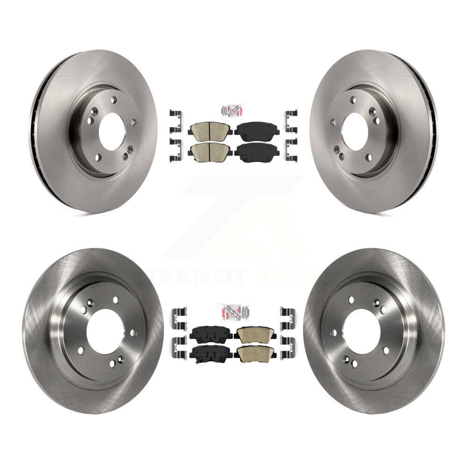 Front Rear Ceramic Pad & Disc Brake Rotors Kit For Kia Optima With Electric Parking K8A-106528