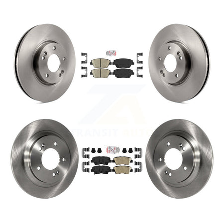 Front Rear Ceramic Pad & Disc Brake Rotors Kit For Kia Optima With Electric Parking K8A-106529