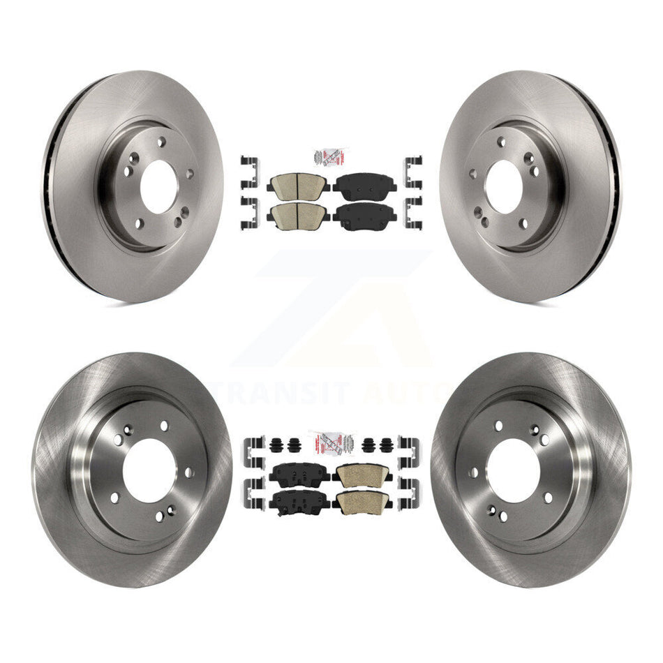 Front Rear Ceramic Pad & Disc Brake Rotors Kit For Kia Optima With Electric Parking K8A-106529