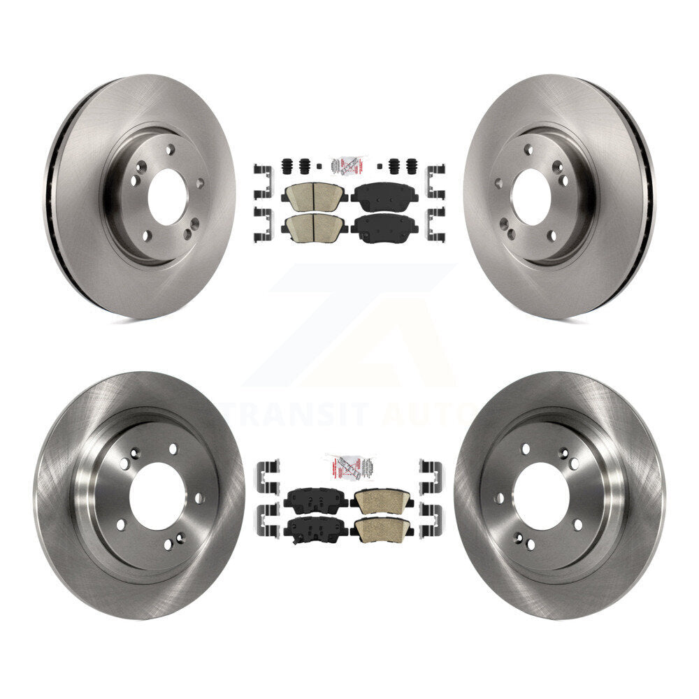 Front Rear Ceramic Pad & Disc Brake Rotors Kit For Kia Optima With Electric Parking K8A-106530