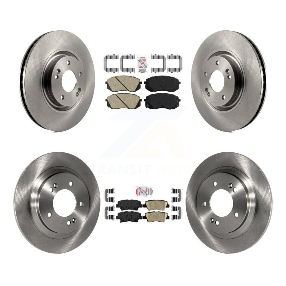 Front Rear Ceramic Pads And Disc Brake Rotors Kit For Hyundai Sonata Kia Cadenza K8A-106532