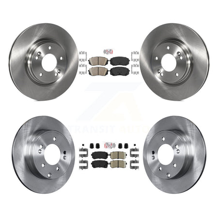 Front Rear Ceramic Pad Brake Rotor Kit For 15-16 Hyundai Sonata With Manual Parking K8A-106534