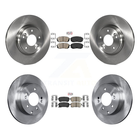 Front Rear Ceramic Pad Brake Rotor Kit For 15-16 Hyundai Sonata With Manual Parking K8A-106535
