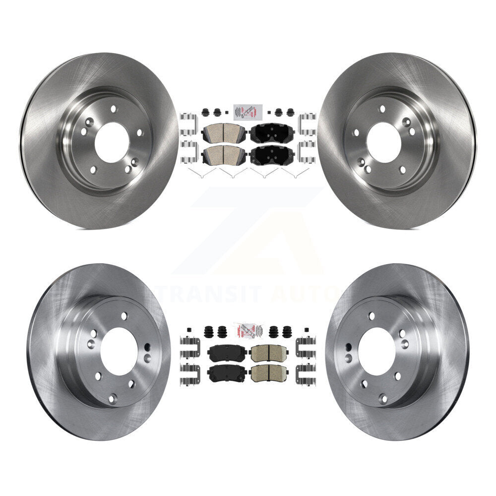 Front Rear Ceramic Pad Brake Rotor Kit For 15-16 Hyundai Sonata With Manual Parking K8A-106536