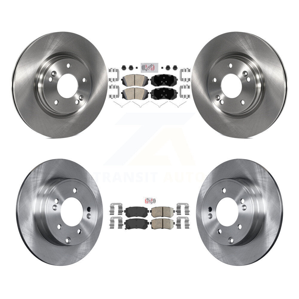 Front Rear Ceramic Pad Brake Rotor Kit For 15-16 Hyundai Sonata With Manual Parking K8A-106537