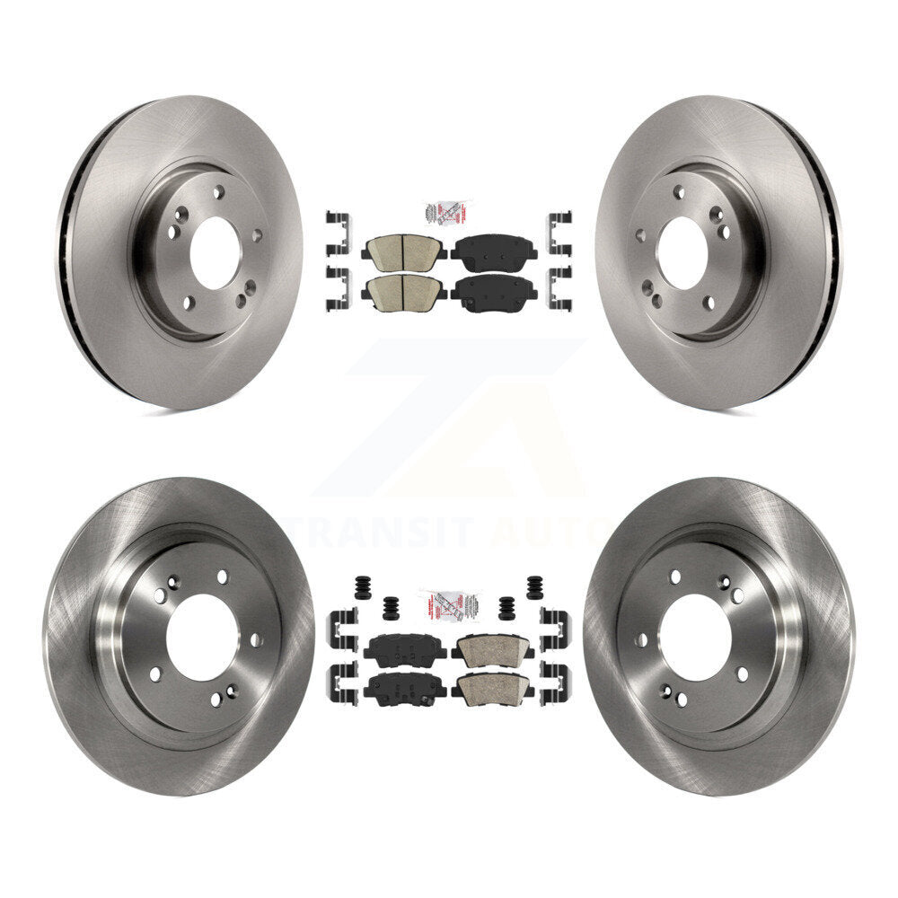 Front Rear Ceramic Pad Brake Rotors Kit For 15 Hyundai Sonata With Electric Parking K8A-106538