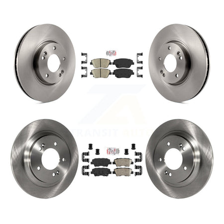 Front Rear Ceramic Pad Brake Rotors Kit For 15 Hyundai Sonata With Electric Parking K8A-106538