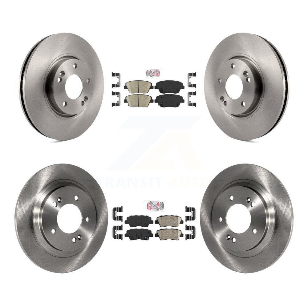 Front Rear Ceramic Pad Brake Rotors Kit For 15 Hyundai Sonata With Electric Parking K8A-106539
