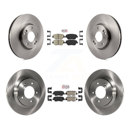 Front Rear Ceramic Pad Brake Rotors Kit For 15 Hyundai Sonata With Electric Parking K8A-106539