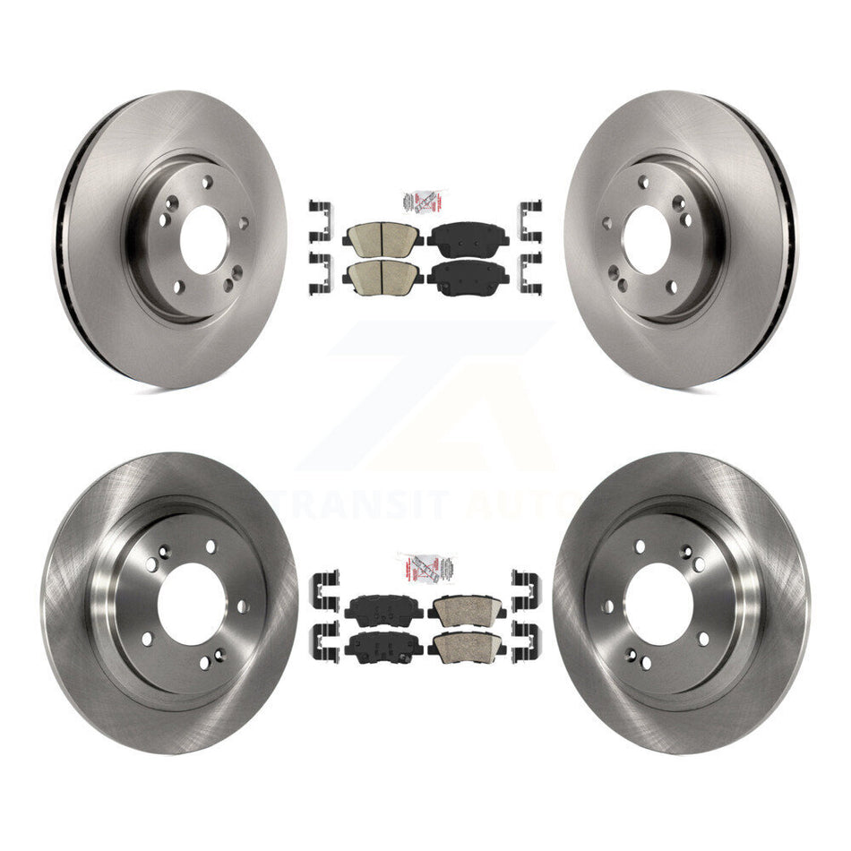 Front Rear Ceramic Pad Brake Rotors Kit For 15 Hyundai Sonata With Electric Parking K8A-106539