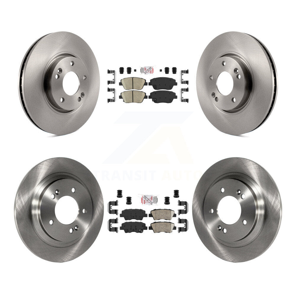 Front Rear Ceramic Pad Brake Rotors Kit For 15 Hyundai Sonata With Electric Parking K8A-106540
