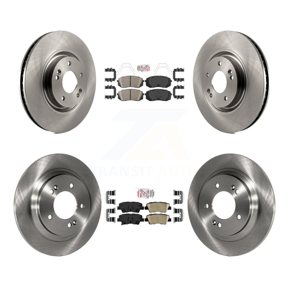 Front Rear Ceramic Pad Brake Rotors Kit For 16 Hyundai Sonata With Electric Parking K8A-106544