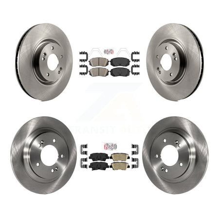 Front Rear Ceramic Pad Brake Rotors Kit For 16 Hyundai Sonata With Electric Parking K8A-106544
