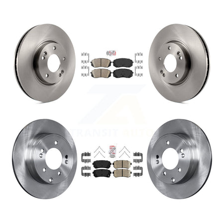 Front Rear Ceramic Pad Brake Rotors Kit For 2016 Hyundai Sonata With Manual Parking K8A-106546