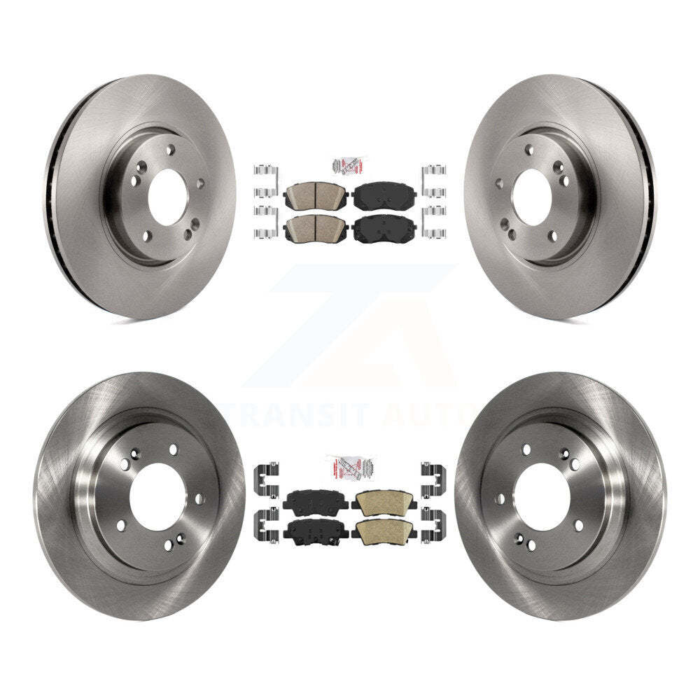Front Rear Ceramic Pad Brake Rotors Kit For 16 Hyundai Sonata With Electric Parking K8A-106547
