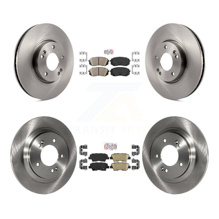 Front Rear Ceramic Pad Brake Rotors Kit For 16 Hyundai Sonata With Electric Parking K8A-106547