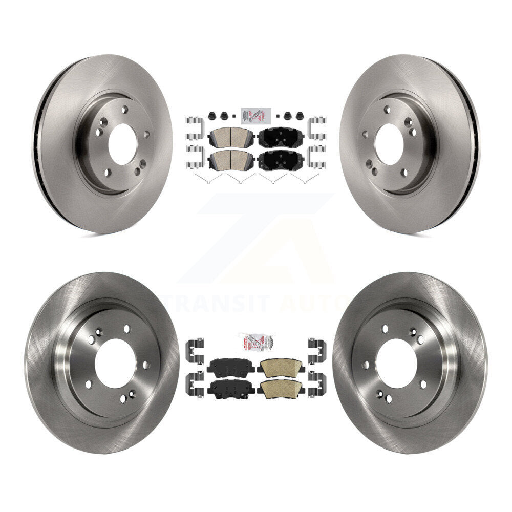 Front Rear Ceramic Pad Brake Rotors Kit For 16 Hyundai Sonata With Electric Parking K8A-106549