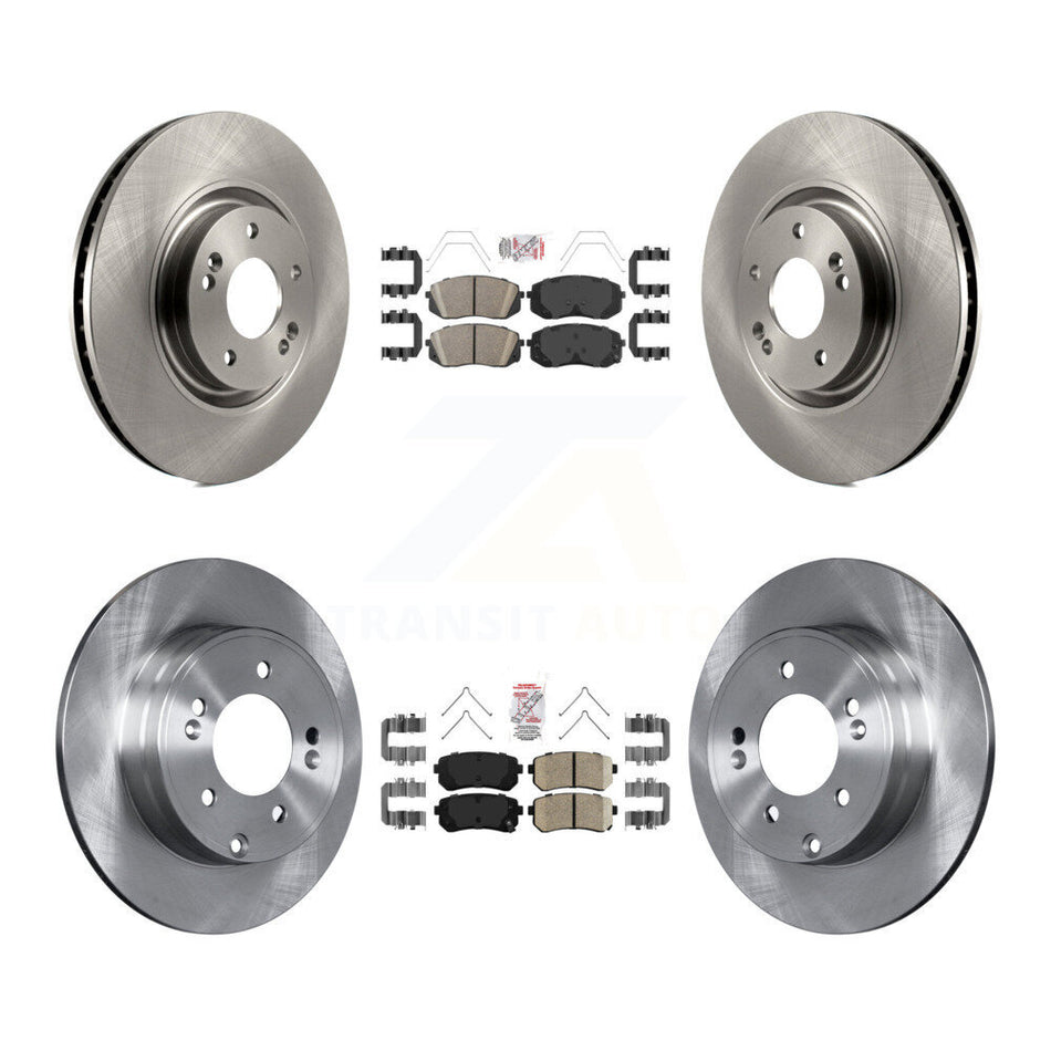 Front Rear Ceramic Pad And Disc Brake Rotors Kit For Kia Optima With Manual Parking K8A-106550