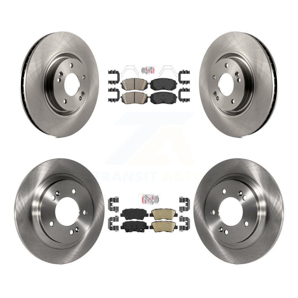 Front Rear Ceramic Pad & Disc Brake Rotors Kit For Kia Optima With Electric Parking K8A-106551