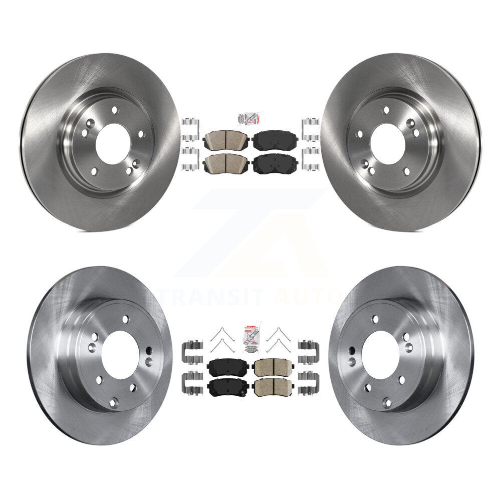 Front Rear Ceramic Pad And Disc Brake Rotors Kit For Kia Optima With Manual Parking K8A-106552