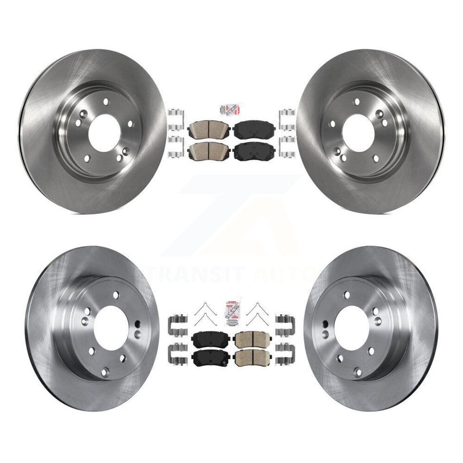Front Rear Ceramic Pad And Disc Brake Rotors Kit For Kia Optima With Manual Parking K8A-106552